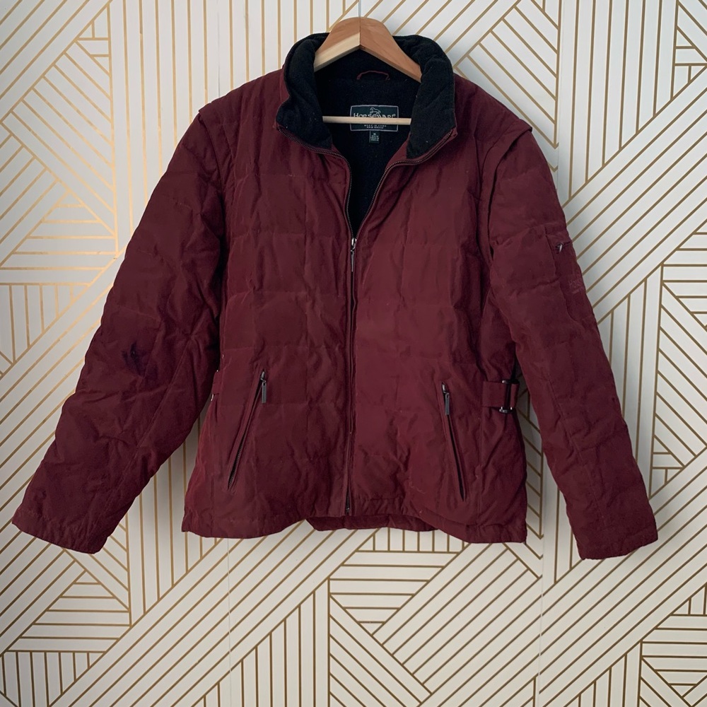 Horse ware Ireland Down Quilted Riding Convertible jacket & vest Equestrian XL